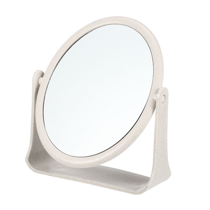 Unique Bargains Plastic Double-Sided Rotating Round Makeup Mirror 1 Pc, 1 of 7