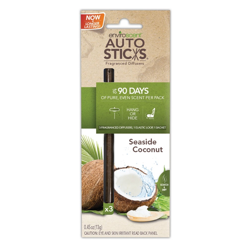 UPC 846396010717 product image for Auto Sticks Seaside Coconut 3-pk., Lt Tan | upcitemdb.com