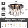 Maxax 11.8" Chorme Crystal Chandelier Flush Mount - 3 of 4