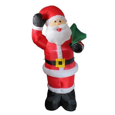 Northlight 8' Red And White Animated Inflatable Standing Santa Claus ...