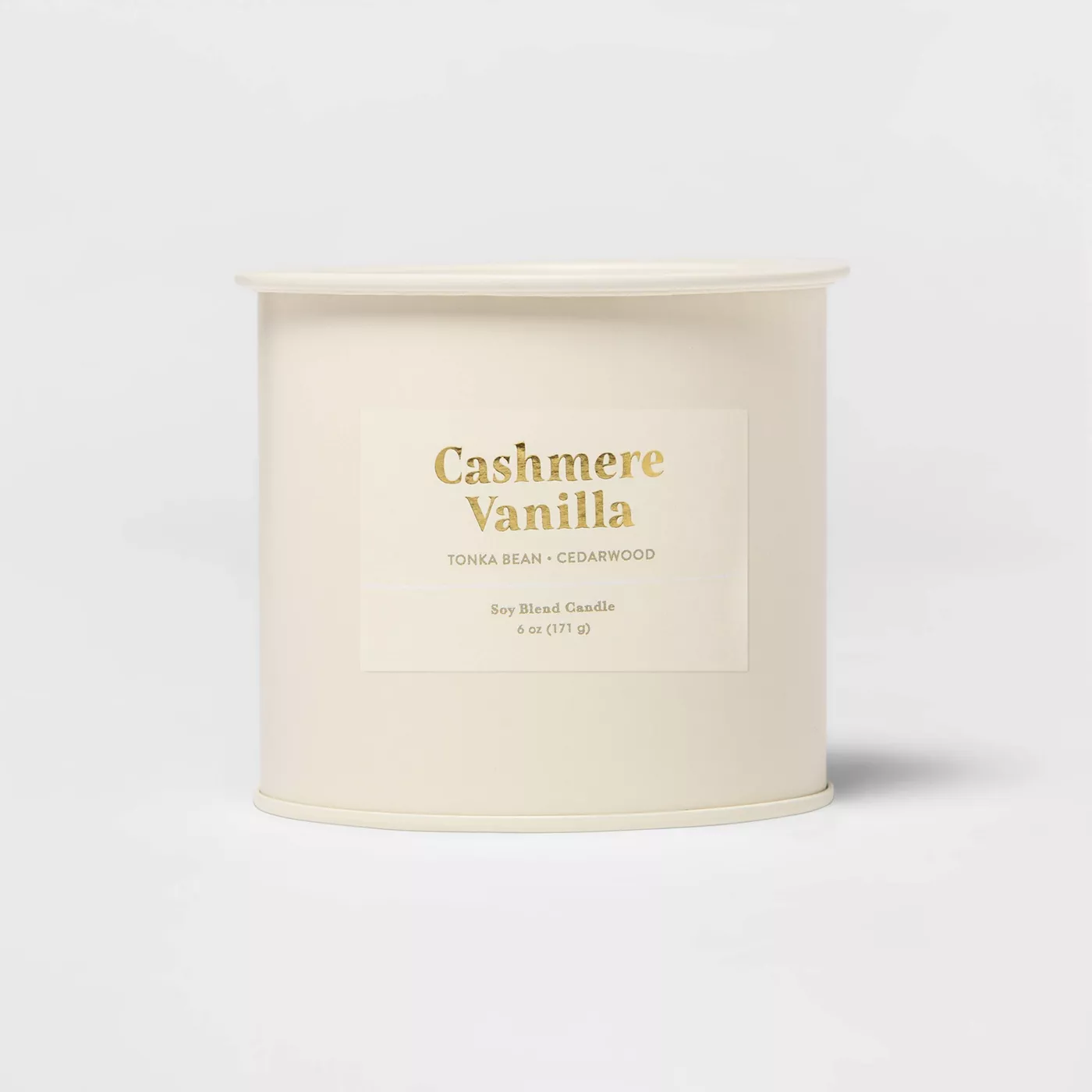 6oz Tin Jar Cashmere Vanilla Candle - Threshold™ - image 1 of 3