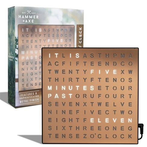 hammer and axe light up word clock