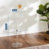 Acrylic Drink Table & Round Side Table, Modern End Table for Living Room, Bedroom, Durable, Scratch-Resistant Acrylic Furniture - Space-Saving - 3 of 4