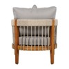 FATMOON Acacia Wood Outdoor Club Chair with Rope Accents & Curved Backrest - Water-Resistant  Patio Chair with Removable Cushions for Porch - 2 of 4