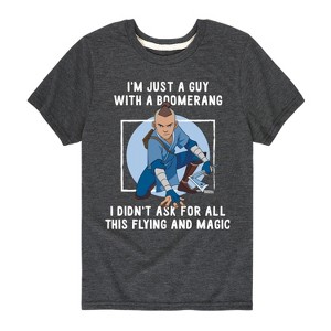 Boys' - Avatar: The Last Airbender - Sokka Just A Guy With a Boomerang Short Sleeve Graphic T-Shirt - 1 of 4