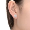 Guili Halo Stud Earrings in Sterling Silver with Gold, Rose & Rhodium Plating – Colored CZ Sparkle for a Radiant, Elegant Everyday Look - 2 of 4