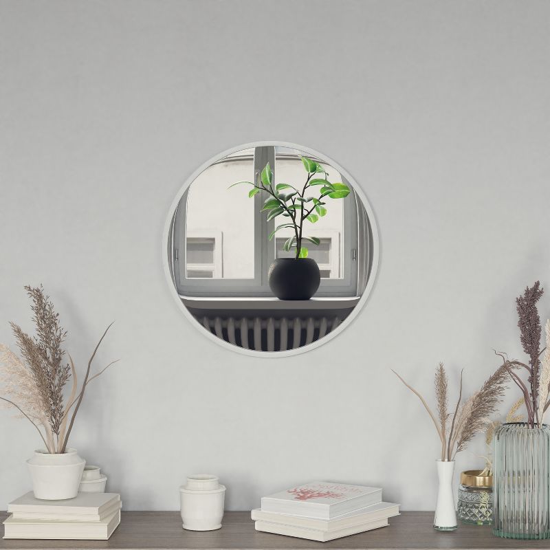 Emma and Oliver Wall Mounted Mirror with Iron Frame, Silver Backing and Shatterproof Glass for Entryways, Bathrooms and More, 5 of 12
