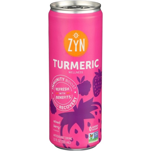 Zyn Mixed Berry Turmeric Wellness Drink - Pack Of 6 - 12 Fl Oz : Target