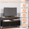 55" Media Console with Storage - Modern TV Stand with Drawers & Shelves for Living Room & Bedroom - 4 of 4