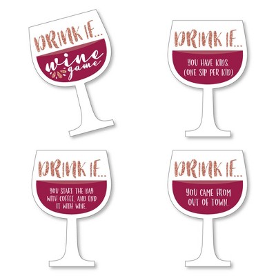Big Dot of Happiness Drink If Game - But First, Wine - Wine Tasting Party Game - 24 Count