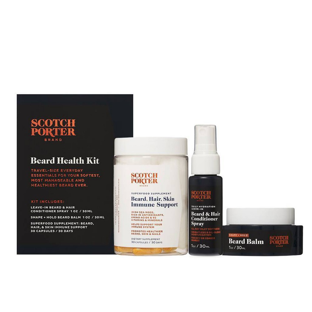 Scotch Porter Immunity Boost Beard Health Kit - 3ct