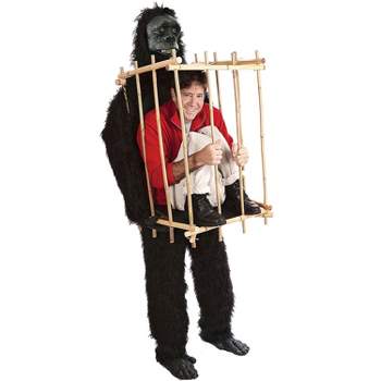 Halloween Express Mens Gorilla Illusion Costume - One Size Fits Most - Black