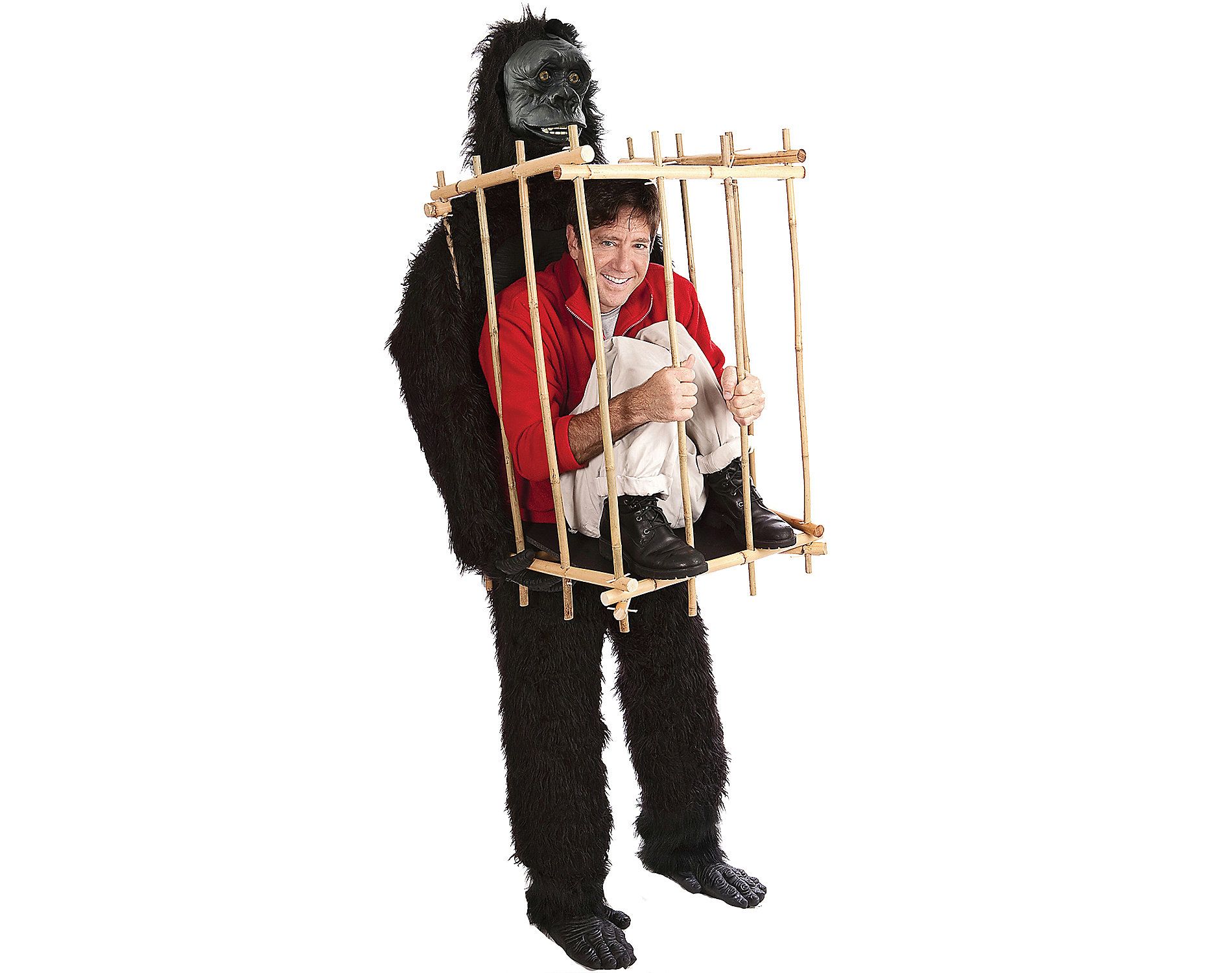 Halloween Express Mens Gorilla Illusion Costume - One Size Fits Most - Black