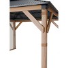 COZONY Hardtop Spruce Wood Gazebo with Double Metal Roof, Heavy Duty Permanent Structure for Patio and Backyard - 4 of 4
