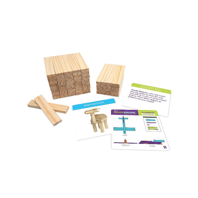 MindWare Keva Brain Builders Deluxe Wooden Plank Set - Building Blocks -123 Pieces, 3 of 5