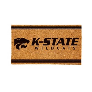 Evergreen Kansas State University Logo Turf Mat, Brown- 28 x 16 Inches Indoor Outdoor Doormat - 1 of 4
