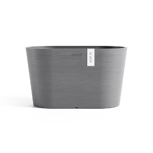 Ecopots Sofia Durable Modern Oval Indoor/Outdoor Recycled-Based Composite Flower Pot Planter w/ Water Reservoir - 1 of 4