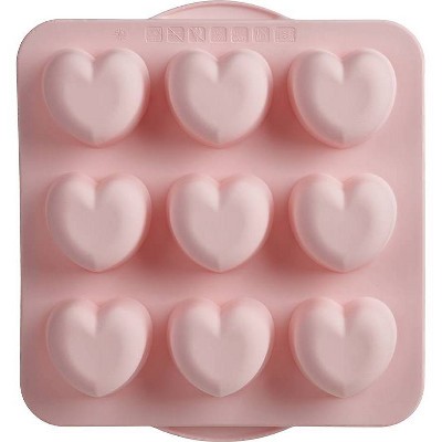 Trudeau 10.86 Valentine Heart Baking Pan Pink : Target