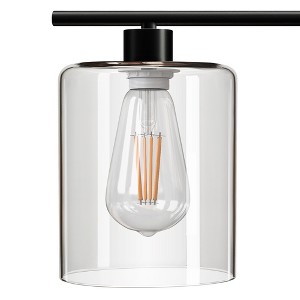 DORESshop 7 in. Clear Glass Cylindrical Shade 6 in. Lip for Replacement Pendant Shade Vanity Shade (1-Pack) - 1 of 2