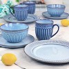 Gibson Elite Mendocino 16 Piece Stoneware Dinnerware Set in Blue - 3 of 4
