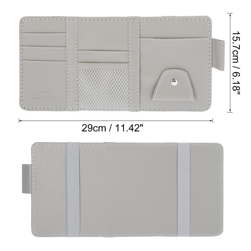 Unique Bargains Sun Visor Bag Organizer Interior Panel Pocket for Pen CD Card Storage 11.42"x6.18", 3 of 7