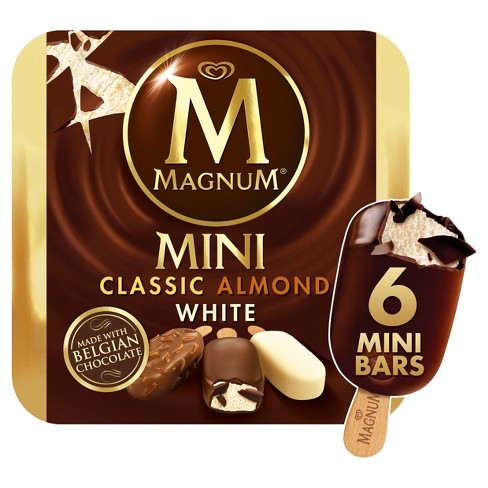 Magnum Mini Ice Cream Bars Classic/Almond/White - 6ct : Target