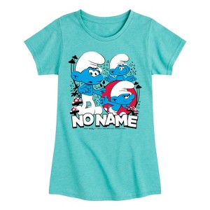 Girls' - Smurfs - No Name Fitted Short Sleeve Graphic T-Shirt - 1 of 4