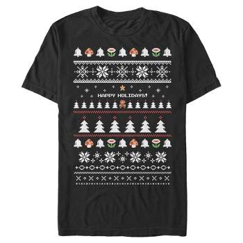 Men's Nintendo Ugly Mario Holiday Sweater T-Shirt