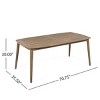 8 Person Acacia Wood Patio Dining Table, Outdoor Farmhouse Table for Garden, Backyard, Deck, Balcony, or Covered Porch-Maison Boucle - 4 of 4