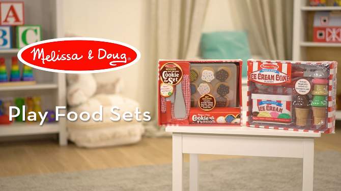 Melissa &#38; Doug Slice and Bake Wooden Cookie Play Food Set, 2 of 14, play video
