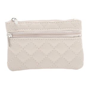 Unique Bargains Argyle Two Zippers Coin Purse Wallet 1 Pc - 1 of 4