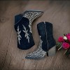 Women's Wo's Lux Rhinestone Booties - Very G - 4 of 4