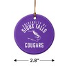 University of Sioux Falls Cougars Logo Porcelain Holiday Christmas Tree Ornament - 3 of 4