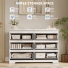 6 Drawer Dresser for Bedroom, 47.3'' Wide Wooden Chest of Drawers, Storage Dresser Organizer, Media Console Table for Living Room Hallway Entryway - 2 of 4