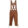 Men's Vintage Suede Embroidered Suspenders Shorts for Costume & Theme Parties - 2 of 4