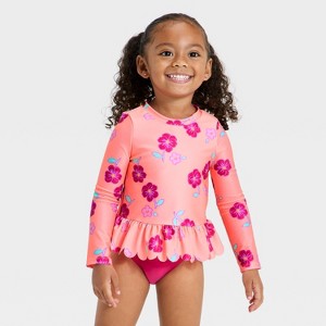 Girls' Long Sleeve Rash Guard Set - Cat & Jack™ : Target