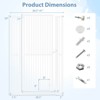 Costway 59"/67.5" Extra Tall Pet Gate with 30.5”-41” Width & 2 Extension Kits 1.37” Gap - 3 of 4