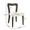 Modern Wood Dining Chairs Set of 2,Armless Upholstered Dining Chairs with Rubberwood Frame and Open Back for Dining Room or Kitchen-Koiai - 4 of 4