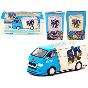 Toyota Hiace Widebody Van "Mr. Men Little Miss 50th Anniversary" (1971-2021) w/OIL CAN 1/64 Diecast Model Car by Tarmac Works - 1 of 3