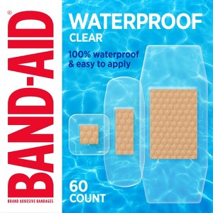 Band-Aid Brand Adhesive Waterproof Assorted Bandages - 60ct - 1 of 4