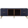 NicBex Modern Fashion Geometric Style TV Stand with Adjustable Metal Feet, Media Console with 4 Drawer Chest - 3 of 4