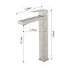 Modern Single Handle Vanity Sink Faucet with Relaxing Waterfall Spout Design - 3 of 4