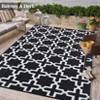 Outdoor Modern Woven Plastic Straw Carpet Lightweight Portable Erasable Large Area Rugs for Camping Garden Backyard Picnic Mat - 2 of 4