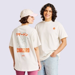 Adult Charizard Graphic Print Short Sleeve Crewneck T-Shirt