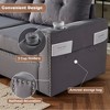 SKRAN 6 Seats Oversized Modular Couch with Storage Space,Sectional Couches for Apartment, Living Room Velvet Sofa 114 Inches,(Dark Gray) - 2 of 4