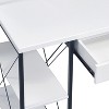 CAVINAS Studio Office Desk with Open Shelves and Hutch,Wooden Computer Desk w/8 Compartments and Drawer - 4 of 4