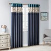 VYNXARIA 50*84"Embroidered Curtain Panel,Navy(Only 1 Pc Panel) - 2 of 4
