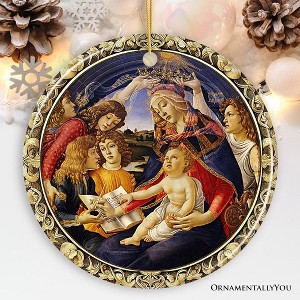 Madonna and Child Famous Botticelli Art Painting Ornament of the Renaissance Medici Family and Nativity| OrnamentallyYou - 1 of 4