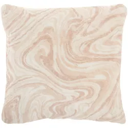 20"x20" Oversize Life Styles Marble Plush Square Throw Pillow Beige - Mina Victory