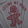 Mens Losing My Mind T Shirt Funny Headless Gingerbread Man Xmas Tee For Guys - Crazy Dog Men's T Shirt - 2 of 4
